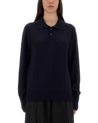 Studio Nicholson - "Inverness" Shirt With Polo Collar - Lyst