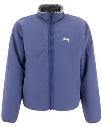 ジャケット・アウター STUSSY SHEARLING REVERSIBLE BOMBER Stussy Reversible Shearling Bomber Jacket in Black for Men | Lyst