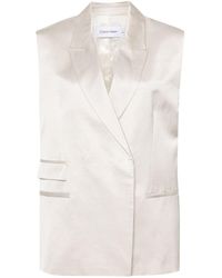 Calvin Klein - Shiny Viscose Tailored Vest Clothing - Lyst