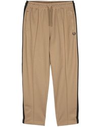 Fred Perry - Tape Detail Cotton Blend Track Pants - Lyst