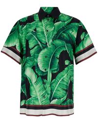 Dolce & Gabbana - All-Over Leaf Print Shirt - Lyst