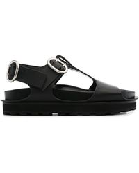 Jil Sander - Leather Chunky Sandals With Buckle - Lyst
