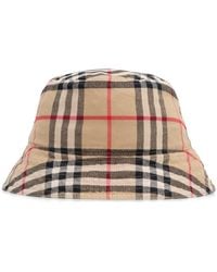 Burberry - Cotton Bucket Hat - Lyst