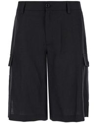 Dolce & Gabbana - Bermuda Shorts With Logo Patch - Lyst