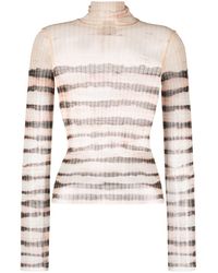 Jean Paul Gaultier - Striped Long Sleeve Top - Lyst