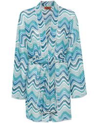 Missoni - Zigzag Pattern Short Cover-Up - Lyst
