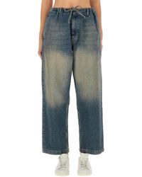 Moschino - Cotton Denim Pants - Lyst