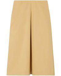 Tory Burch - Pleated Midi Cotton Skirt - Lyst