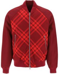 Burberry - Check Reversible Bomber Jacket - Lyst