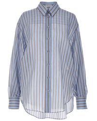 Brunello Cucinelli - Striped Shirt Shirt - Lyst