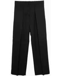 Acne Studios - Wool-blend Trousers With Pleats - Lyst