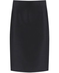Versace - Grain De Poudre Pencil Skirt - Lyst
