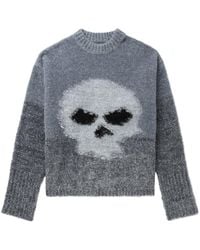 ERL - Glitter Skull Intarsia Sweater - Lyst