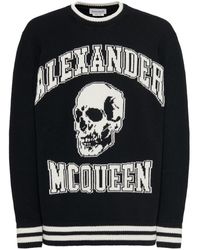 Alexander McQueen - Logo Intarsia Crewneck Jumper - Lyst