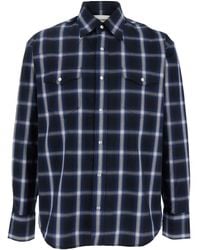 Tonywack - Shirt With Classic Collar And All-Over Check Motif - Lyst
