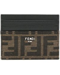 Fendi - Ff Leather Card Holder - Lyst