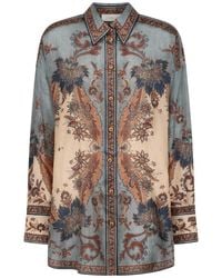 Zimmermann - Ascension Manstyle Printed Silk Shirt - Lyst