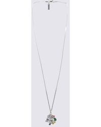 Hatton Labs Silver Metal Multi Charms Necklace - White