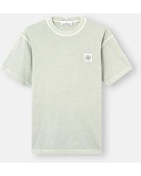 Stone Island - 2100026 Organic Cotton Jersey 'Fissato' Effect - Lyst