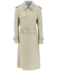 Burberry - Long Leather Trench Coat - Lyst