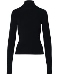 Off-White c/o Virgil Abloh - Logo Band Black Viscose Blend Sweater - Lyst