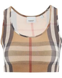 Burberry Synthetic Tartan Sporty Top - Save 8% | Lyst