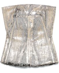 Rick Owens - Bustier With Crackle Effect - Lyst