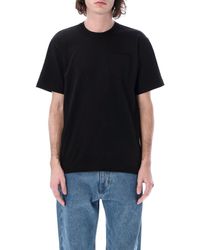 Sacai - Side Zip Cotton T-shirt - Lyst