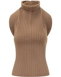 Victoria Beckham - Sleeveless High Neck Top - Lyst