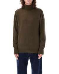 Aspesi - High-Neck Wool Sweater - Lyst