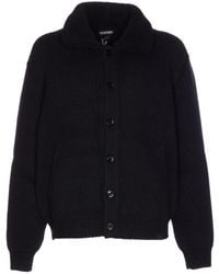 Tom Ford - 3-Gauge Pure Cashmere Shearling Collar Cardigan - Lyst