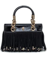 Kurt Geiger - Kurt Geiger Kensington Hand Bag With Fringes And Studs - Lyst