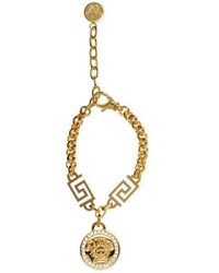 Versace - Gold Tone Medusa Bracelet - Lyst
