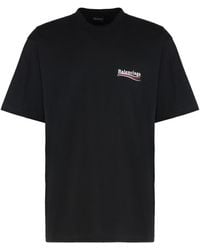 Balenciaga - Round Neck Cotton T-Shirt - Lyst