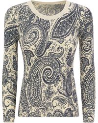 Etro - Crew-neck Sweater With Paisley Pattern - Lyst