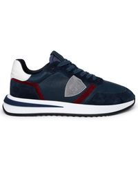 Philippe Model - Tropez 2.1 Blue Leather Sneakers - Lyst