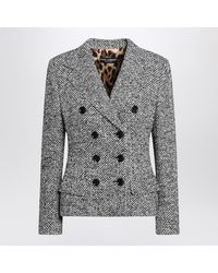 Dolce & Gabbana - Single-breasted Speckled Wool-blend Jacket - Lyst