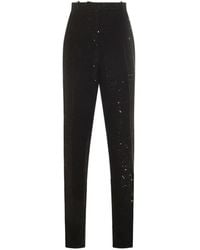 Tom Ford - Sequined Wool Blend Crepe Tailored Straight Pants - Lyst