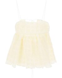 Cecilie Bahnsen - Usiah Smocked Top - Lyst
