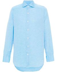 Finamore 1925 - Cotton And Linen Blend Shirt - Lyst