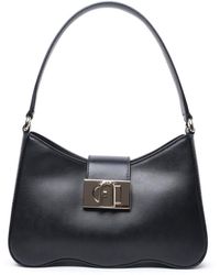 Furla - ' 1927' Black Calf Leather Bag - Lyst