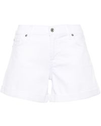 7 For All Mankind - Mid Roll Denim Shorts - Lyst