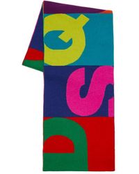 DSquared² Multicolour Scarf With Logo - Green