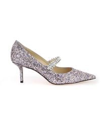 Jimmy Choo - Bing 65 Pumps With Glitter And Crystals - Lyst