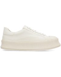 Jil Sander - Leather Lace-up Sneakers - Lyst