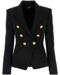Balmain - Double-Breasted Wool Blazer - Lyst