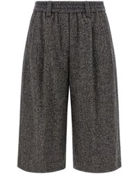 Brunello Cucinelli - Wool Bermuda Shorts - Lyst