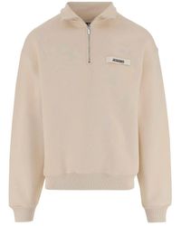 Jacquemus - Logo Polo Collar Sweatshirt - Lyst