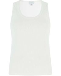 Bottega Veneta - White Cotton Tank Top - Lyst
