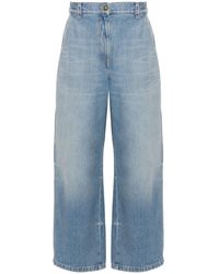 Palm Angels - High-Rise Wide-Leg Jeans - Lyst